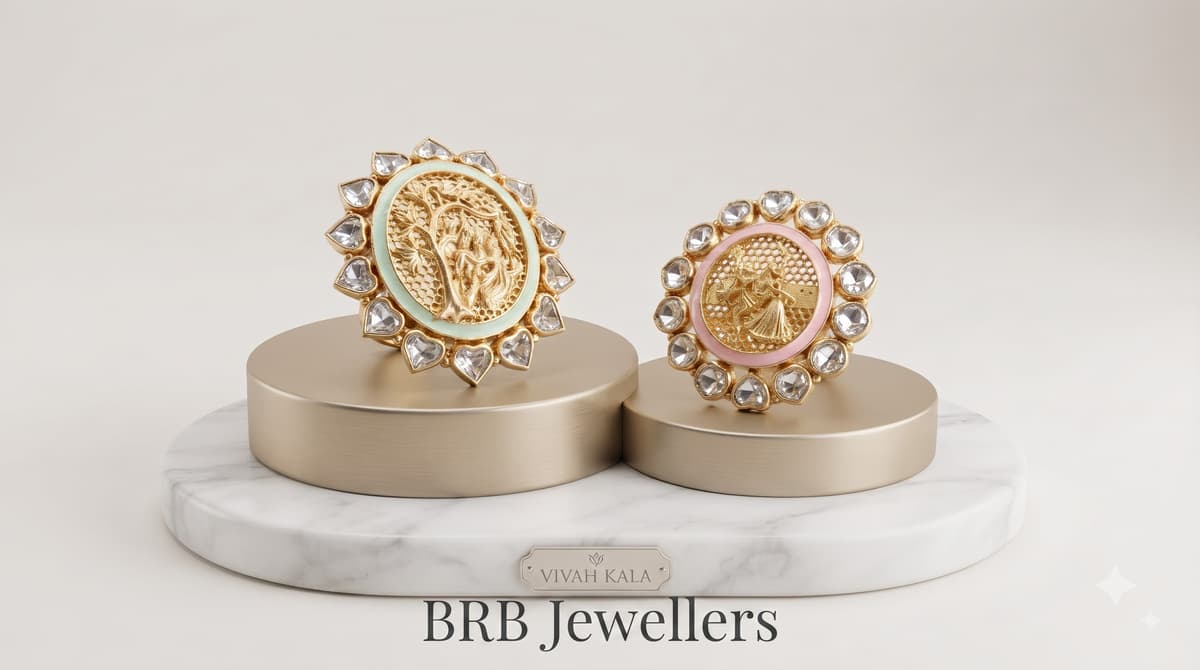 Vivah Kala Polki Deity Rings