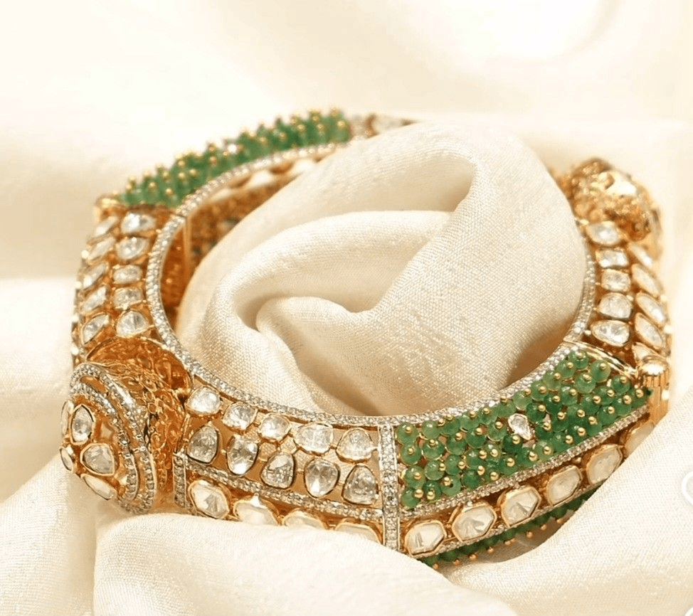Polki Emerald Bangle Pair